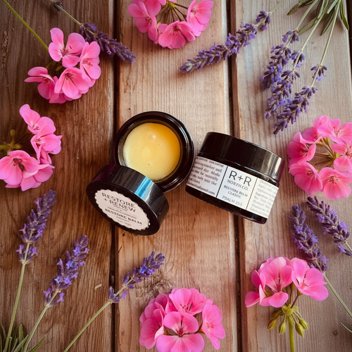 Product photo with lavender and geranium added